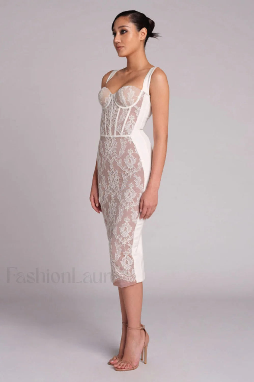 Poem Sling Stylish Dress With Lace