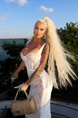 Poem Sling Stylish Dress With Lace