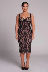 Poem Sling Stylish Dress With Lace