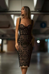 Poem Sling Stylish Dress With Lace