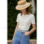 Polo Knit Slim Fit T Shirt White / S
