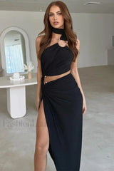 Pooh Who Asymmetrical Stylish Cut Out Dress