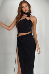 Pooh Who Asymmetrical Stylish Cut Out Dress