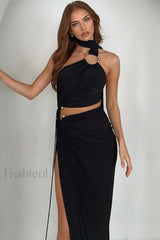 Pooh Who Asymmetrical Stylish Cut Out Dress