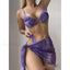 Print Drawstring Mini Three Piece Set PURPLE / S
