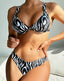 Print Underwire Push Up Bikini Set Black / S
