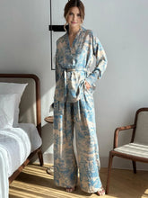 Printed Tie Graceful Up Pants Set Multicolor / XS Pant Sets