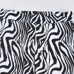 Priscilla Animal Print High Waisted Flare Pants Pants