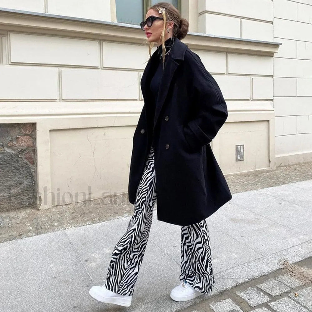 Priscilla Animal Print High Waisted Flare Pants Pants