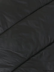 Quilted Puffer Mock Trendy Neck Crop Coat Winter Coats