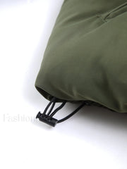 Quilted Puffer Stand Trendy Collar Crop Coat Winter Coats