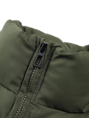 Quilted Puffer Stand Trendy Collar Crop Coat Winter Coats