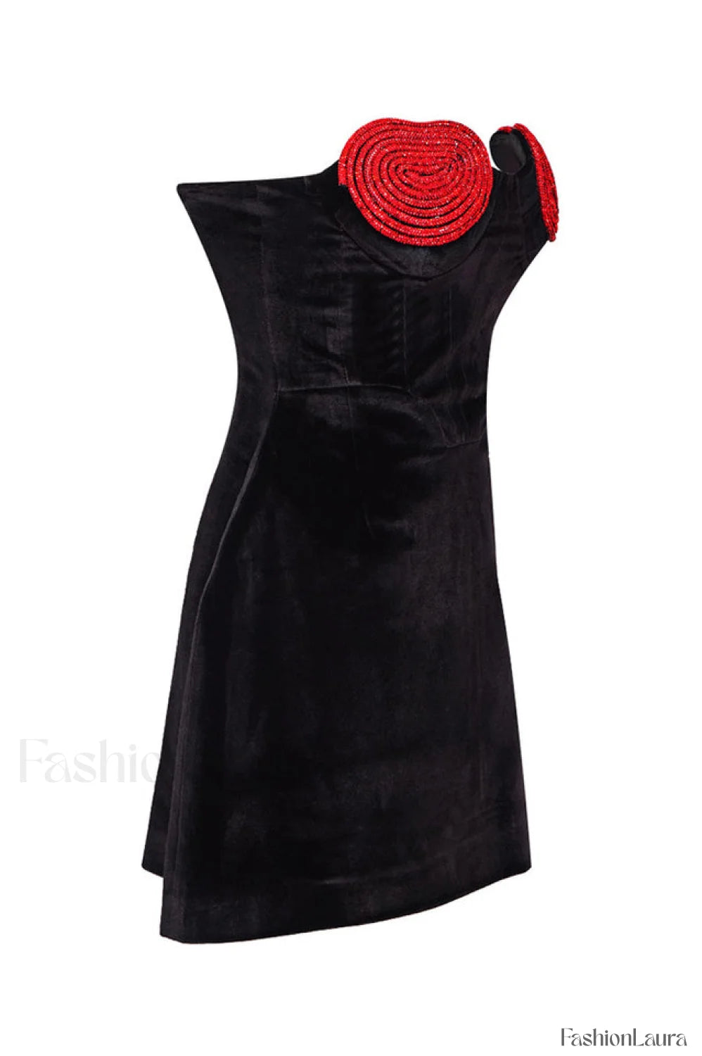 Red Crystal Stylish Heart Dress