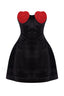 Red Crystal Stylish Heart Dress XS / Red
