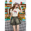 Retro Dyed Comfort Denim Skirt GREY / S