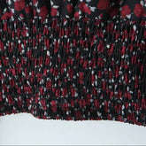 Retro Flower Print Slim Sexy Cropped Blouse