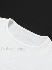 Ribbed Solid Long Sleeve Set Two Piece Outfits