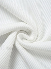 Ribbed Solid Long Sleeve Set Two Piece Outfits