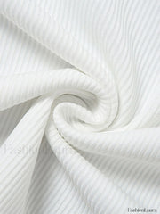 Ribbed Solid Long Sleeve Set Two Piece Outfits