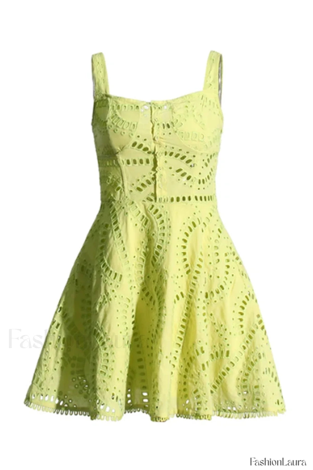 Ricka Elegant Short Dress S / Lime Samoa
