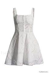 Ricka Elegant Short Dress S / White