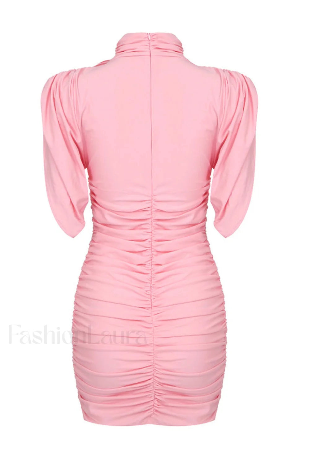 Rose appliqu茅 Ruched Stylish Jersey Minidress