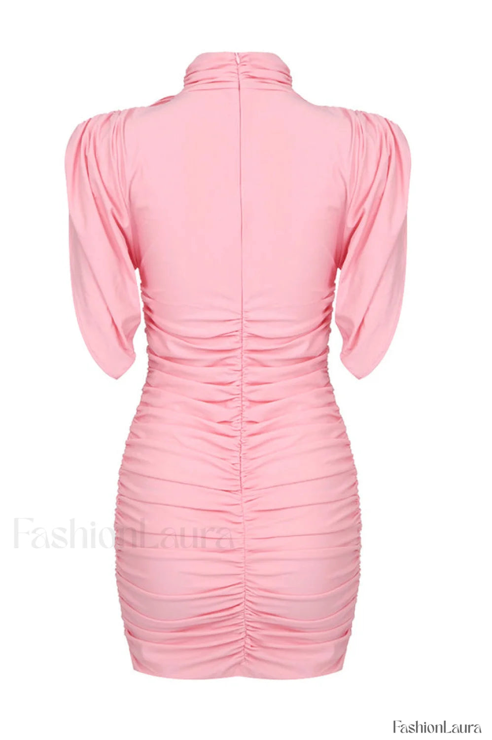 Rose appliqu茅 Ruched Stylish Jersey Minidress