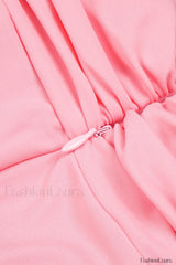 Rose appliqu茅 Ruched Stylish Jersey Minidress