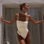 Rosette Choker Swim One Piece white / S