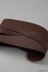 Rosey Tan Maxi Charming Dress With Waist Belt