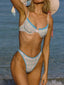 Ruffled Strawberry Bikini Set Blue / S