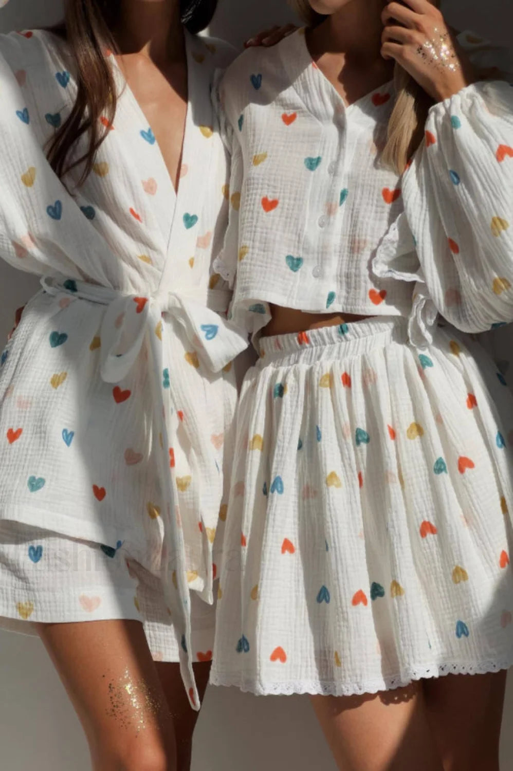 Ruffled Strawberry Stylish Print Skirt Set