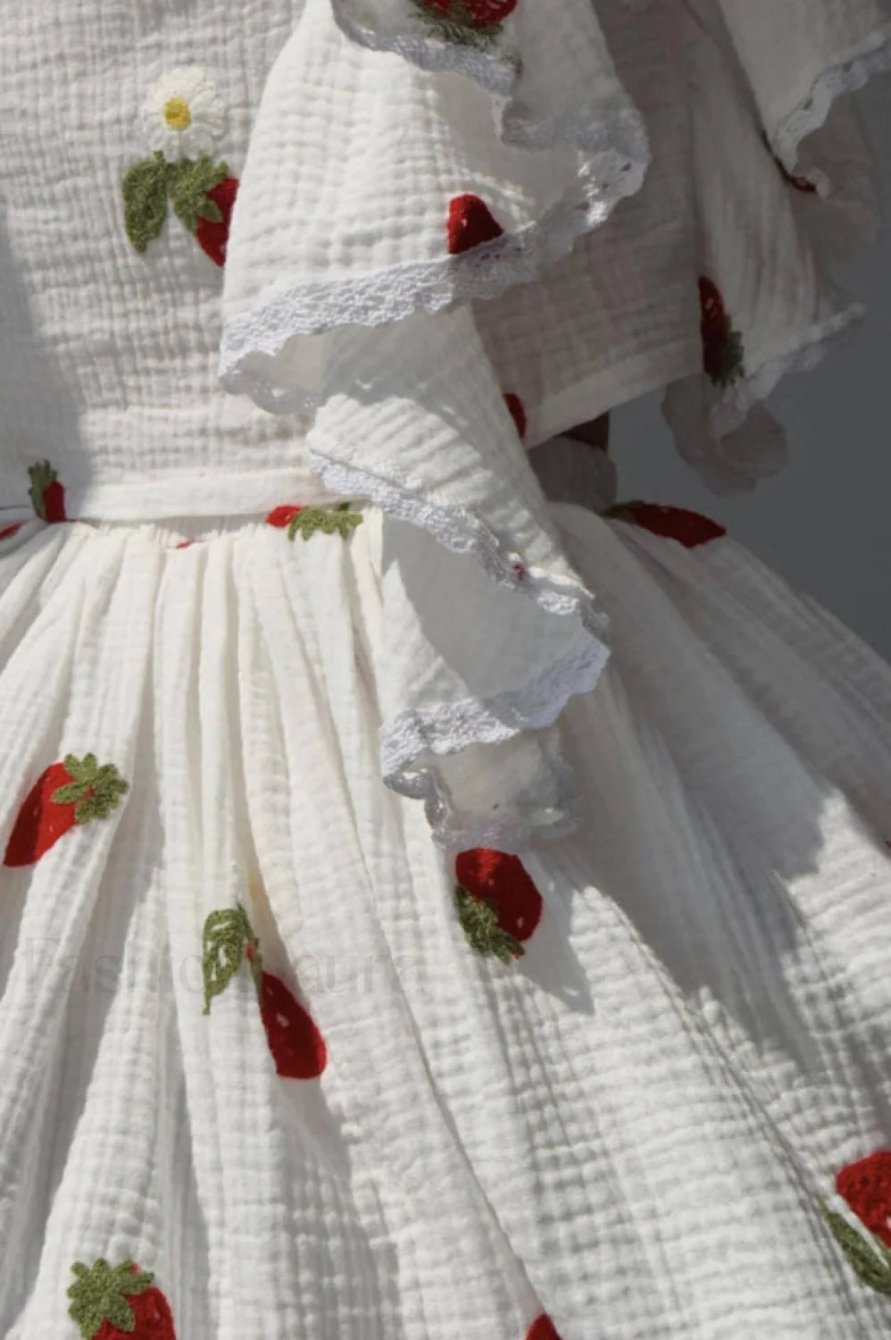 Ruffled Strawberry Stylish Print Skirt Set