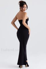 Sabine Black Tube Charming Top Tunic Dress