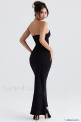 Sabine Black Tube Charming Top Tunic Dress