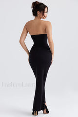 Sabine Black Tube Charming Top Tunic Dress