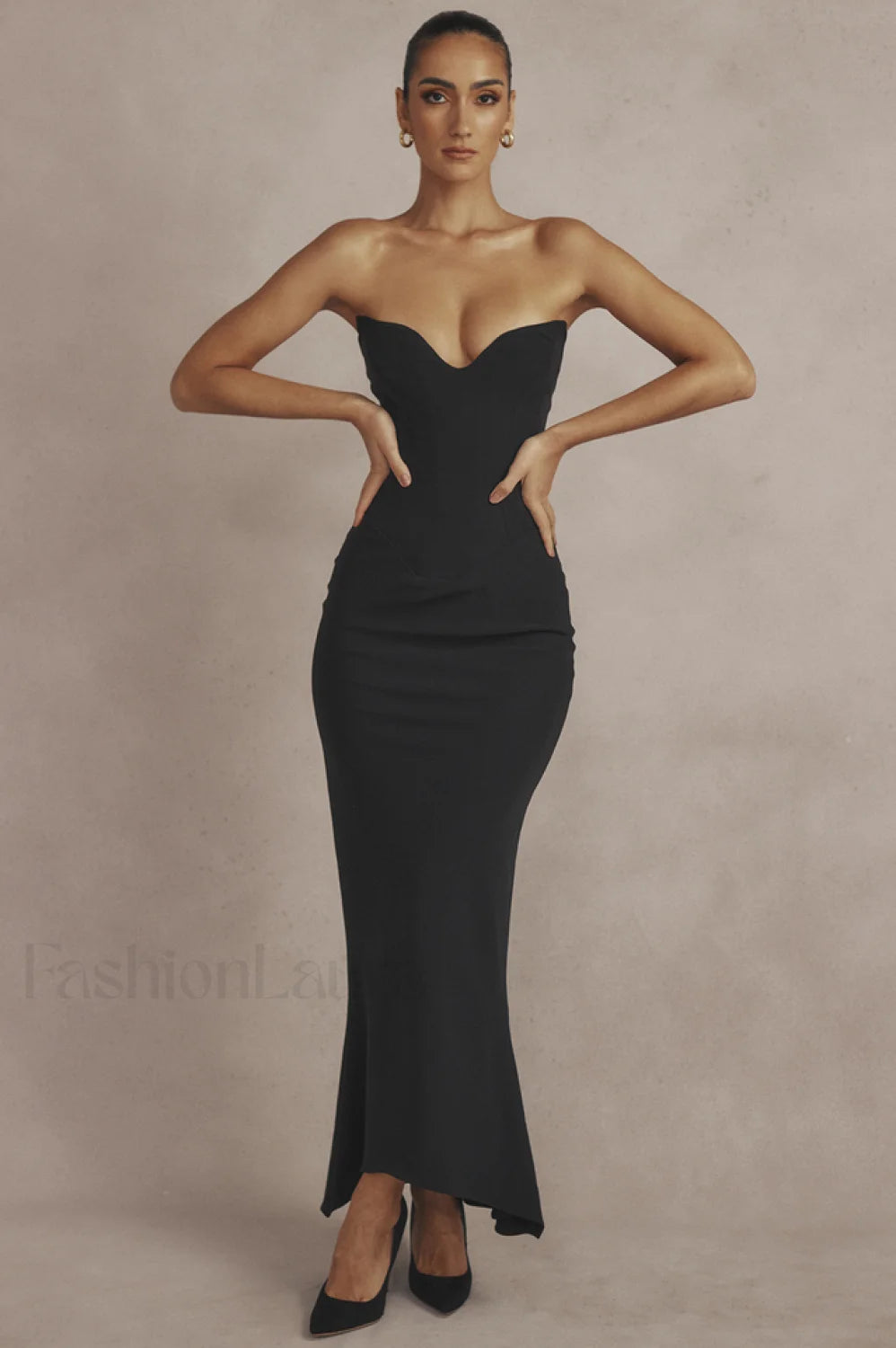 Sabine Black Tube Charming Top Tunic Dress