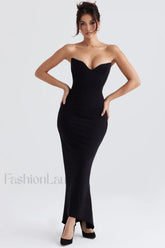 Sabine Black Tube Charming Top Tunic Dress S / Black