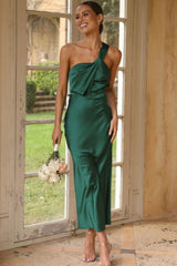 Sabine Elegant Midi Dress S / Emerald