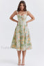 Saira Floral Stylish Print Midi Sundress XS / Pale Jade