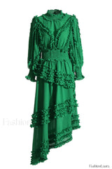Salma Elegant Maxi Dress S / Green
