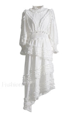 Salma Elegant Maxi Dress S / White