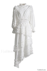 Salma Elegant Maxi Dress S / White