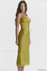 Salma Satin Stylish Slip Midi Dress