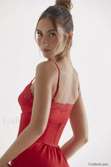 Salma Satin Stylish Slip Midi Dress