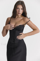 Salma Satin Stylish Slip Midi Dress