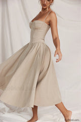 Samaria French Stylish Navy Corset Sundress