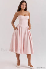 Samaria French Stylish Navy Corset Sundress