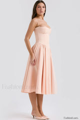 Samaria French Stylish Navy Corset Sundress