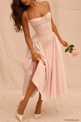 Samaria French Stylish Navy Corset Sundress